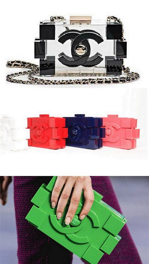 chanel lego clutch knock off|Chanel brick Lego bag.